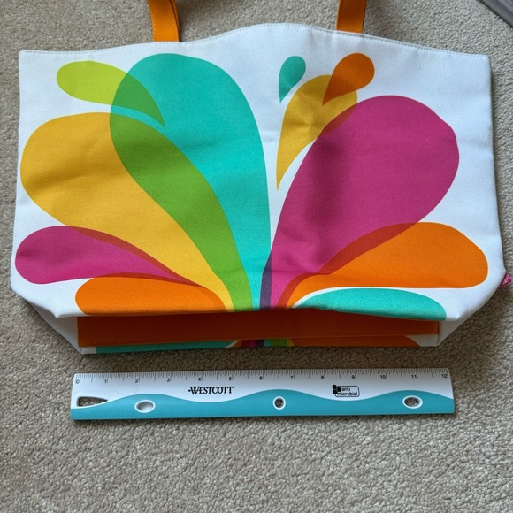 Clinique Canvas Tote Bag in Vibrant Splash Pattern - New, never used! - Picture 2 of 9
